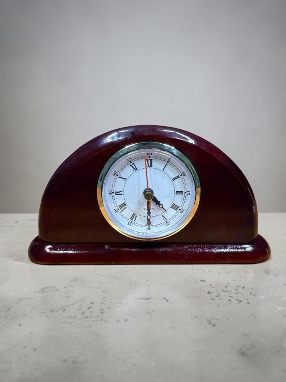 ONEWORLD ENTERPRISES 1996 Half Moon Mantel Clock